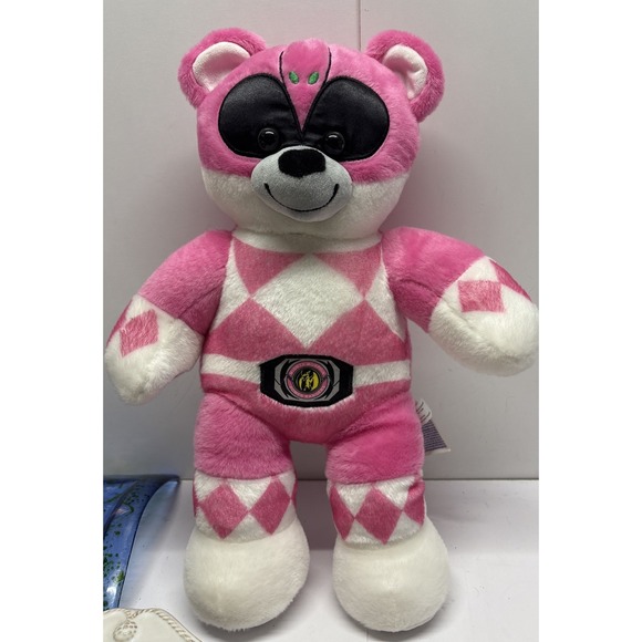 Build a Bear Power‎ Rangers Pink Teddy Bear plush. Rare 15". Retired EUC - Picture 1 of 8